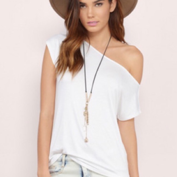 White off the shoulder top