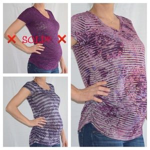 Lot of 2 Maternity Burnout Tees