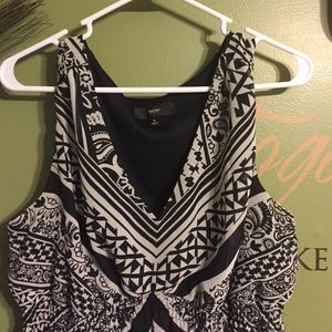 Mossimo gently worn black and cream dress