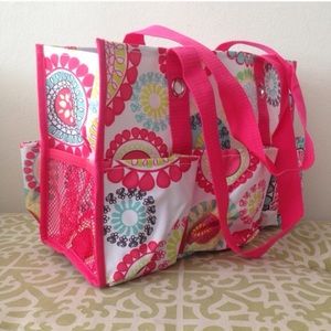 Bright pink tote bag