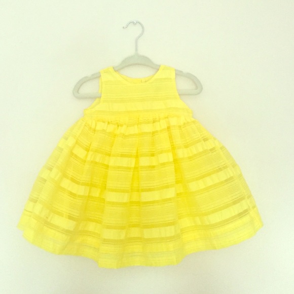 Fantastic yellow baby girl summer dress