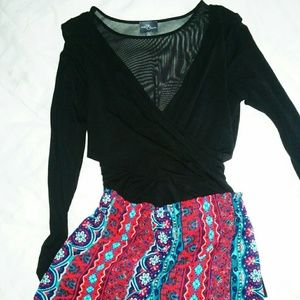 Black Market & Spruce long sleeve and sheer top