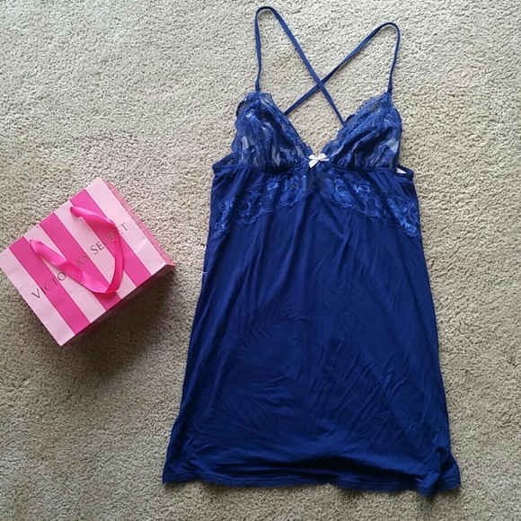 VS Navy Lace Babydoll