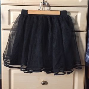Windsor Black 3 Tier Tulle Tutu Mini Skirt