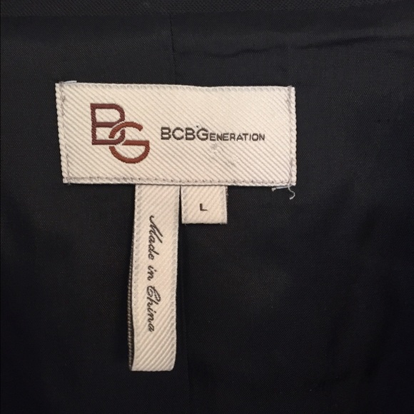 BCBG Black Dramatic Collar Jacket sz L - Picture 3 of 4