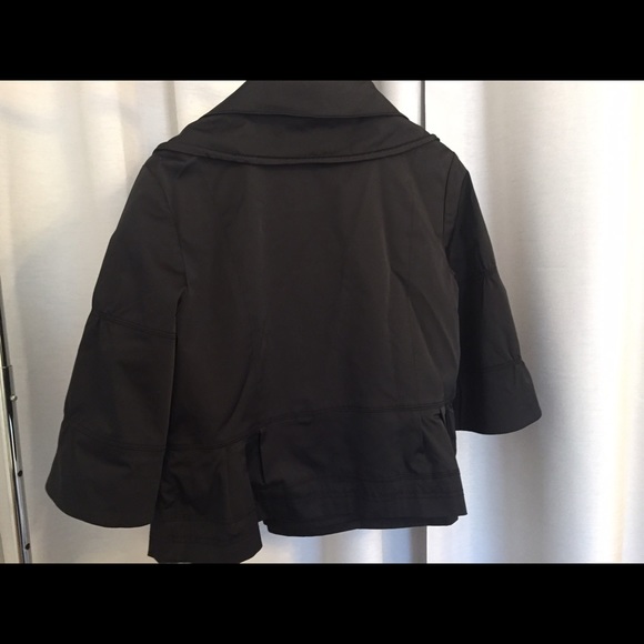 BCBG Black Dramatic Collar Jacket sz L - Picture 4 of 4