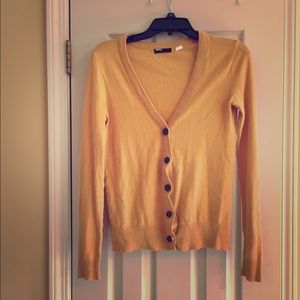 Yellow cardigan