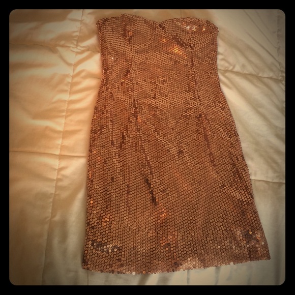 Copper in color Sequin Forever 21 mini dress