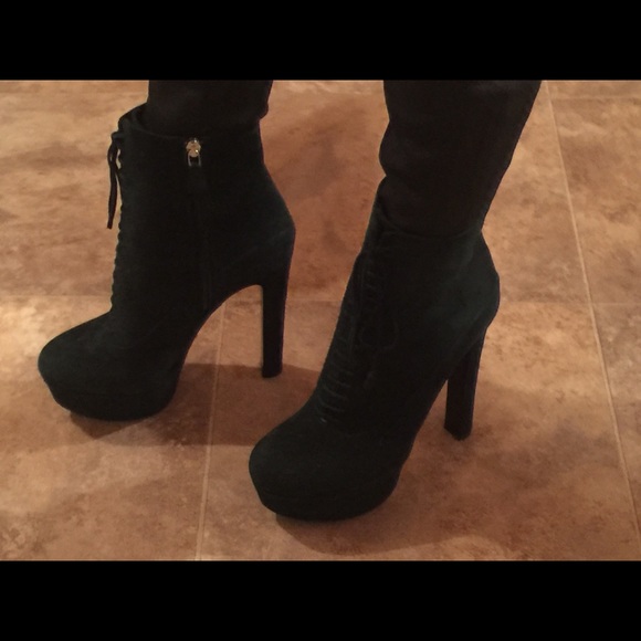 PRADA Emerald Green Suede Booties - Picture 3 of 4