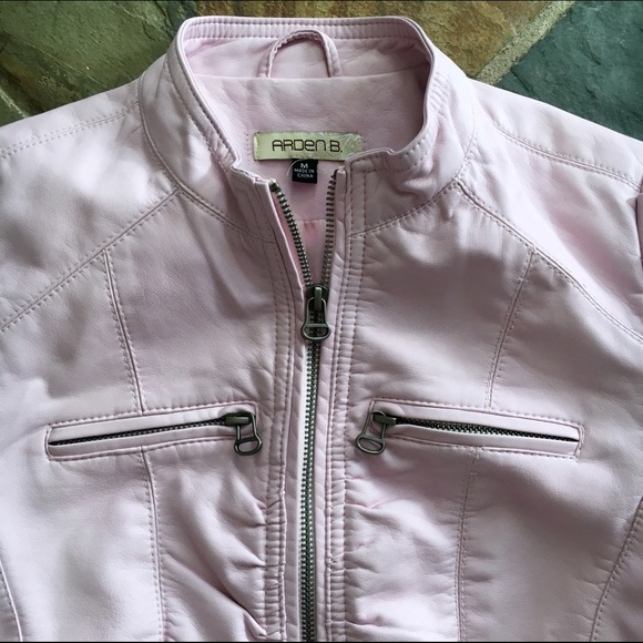 Arden B. Faux Leather Moto Jacket.