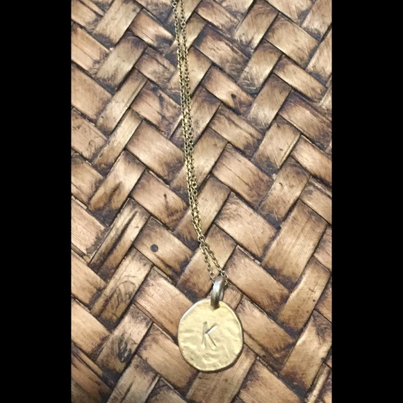 14 karat gold or sterling silver initial neck