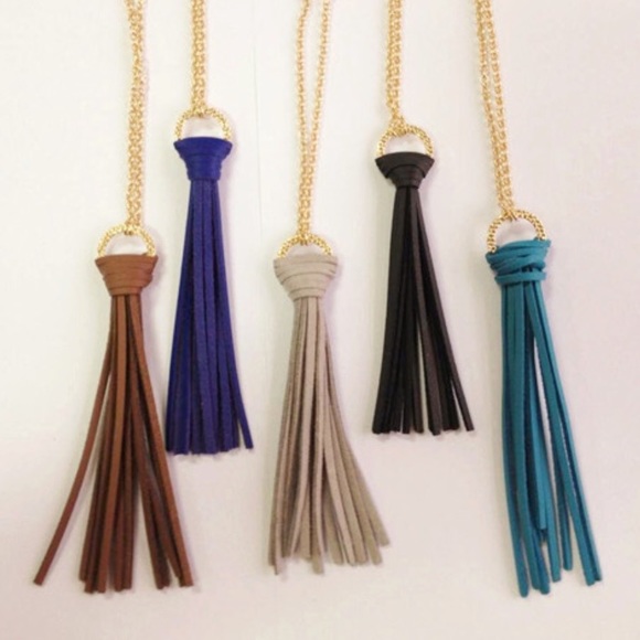 Jewelry - Leather tassel necklaces