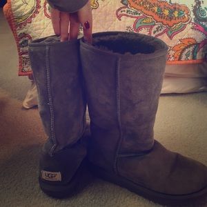 Grey UGG boot