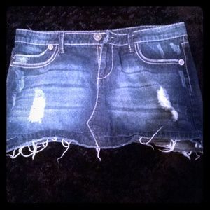 Beautiful ripped skirt no bottoms under