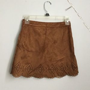 Suede Mini Skirt