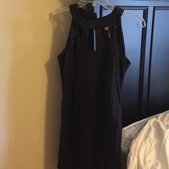 Black silky dress