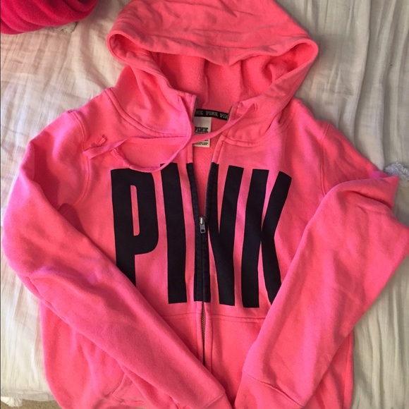 Pink Victoria's Secret Zipped Hoodie