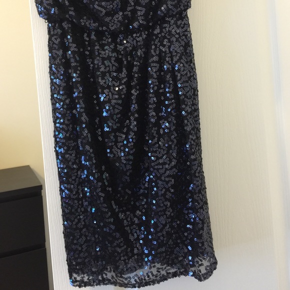 XSCAPE by Joanna Chen Black/blue sequence dress - Picture 4 of 4