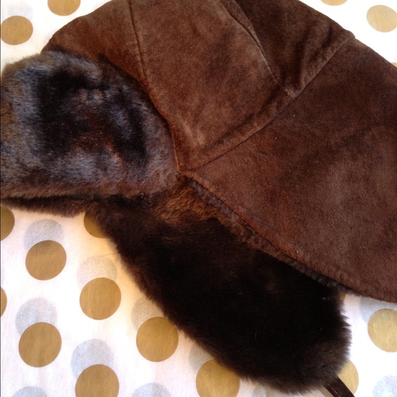 Incredibly warm boho J Crew VTG suede trapper hat - Picture 4 of 6