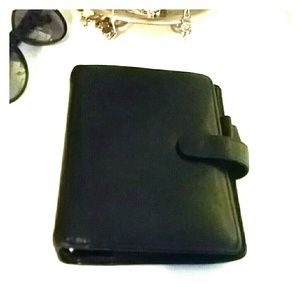 Franklin Covey Black Pocket Sized Leather Planner