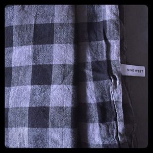 NBW Nine West Black & Gray checkered scarf!