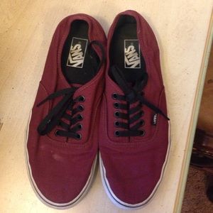 Maroon Black Vans