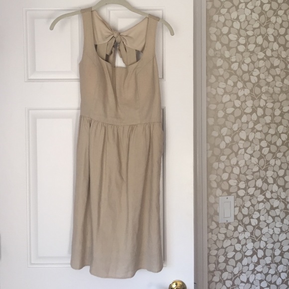 Cream bow back dress