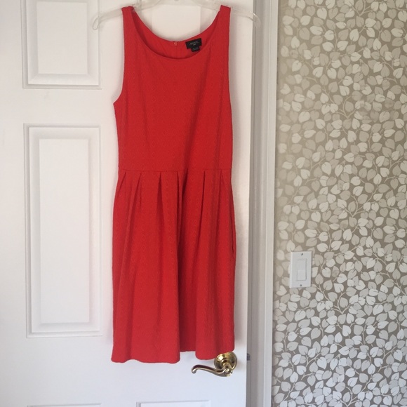 Red quilted Anthropologie dress