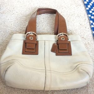 Coach Bags - Large cream &brown Coach bag Coach Bags - Large cream &brown Coach bag