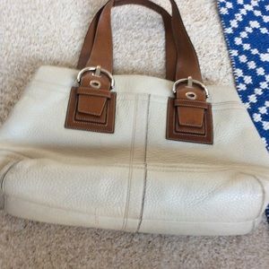 Coach Bags - Large cream &brown Coach bag Coach Bags - Large cream &brown Coach bag