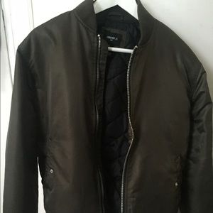 Forever 21 olive bomber jacket