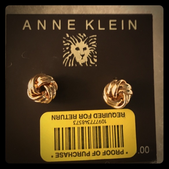 New in box Anne Klein knot earrings