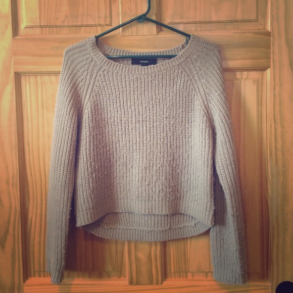 Cute light brown cropped sweater
