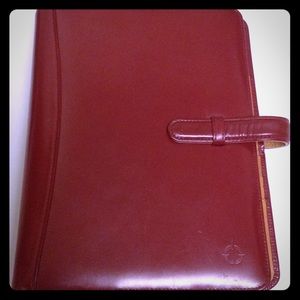Franklin Covey Classic Size Red Leather Planner