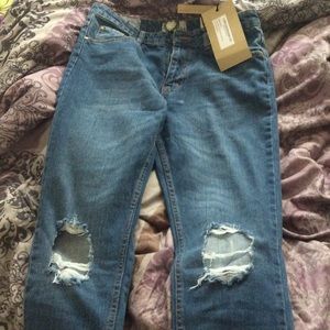 Ripped knee Boyfriend jeans Brand new
