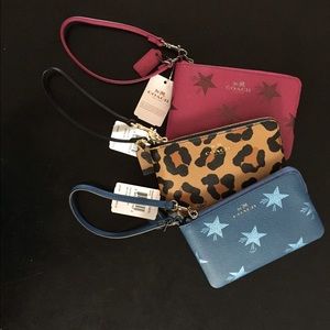 Pink and cheetah print wristlets