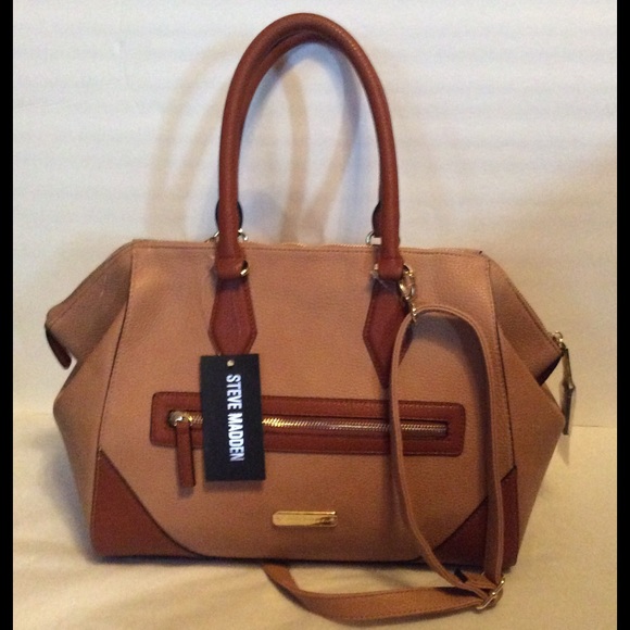 Steve Madden Handbags - Steve Madden Large Satchel Camel Multi. NWT