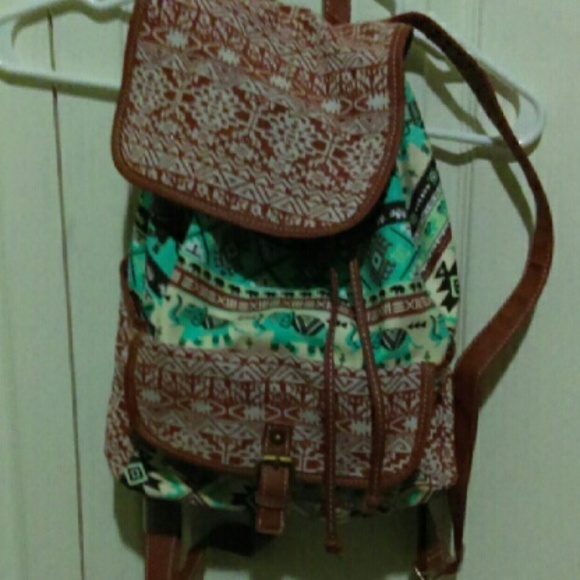 Elephant tribal print back pack