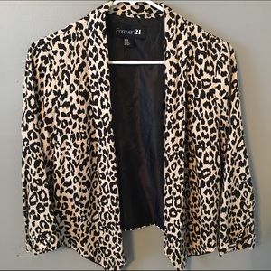 Leopard printed blazer