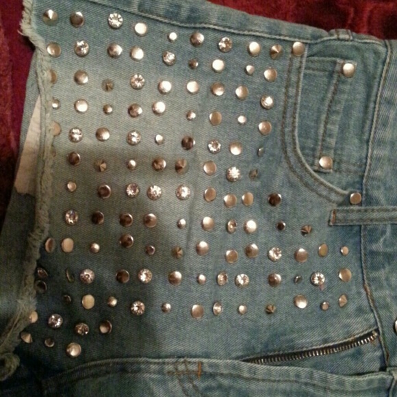forever 21 short short with silver studs