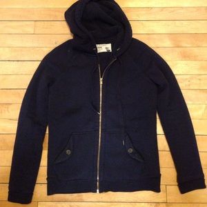 J. Crew Sherpa lined hoodie navy blue