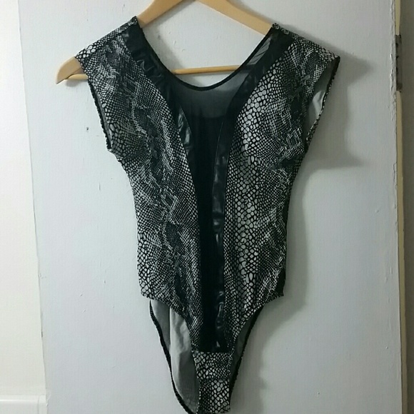 Snake print bodysuit