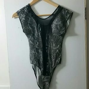 Snake print bodysuit