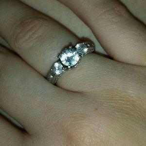 White sapphire ring