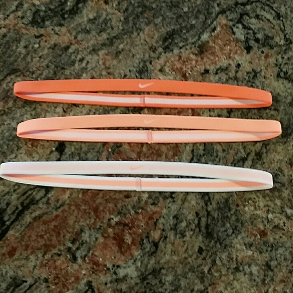 Nike headbands white, peach, orange