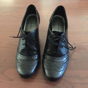 Little black Oxford heels