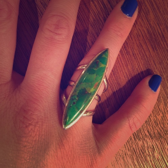 statement green rock ring