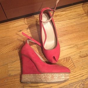 Zara wedge peep toe