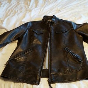 Faux leather jacket