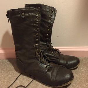 Madden girl brown combat boots